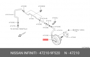Усилитель тормозной системы 47210-9F520 NISSAN