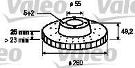 Тормозной диск 186705 VALEO PHC