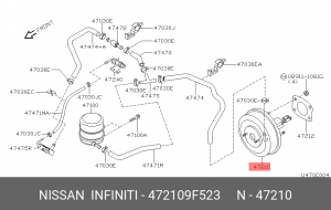 Усилитель тормозной системы 47210-9F523 NISSAN