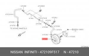 Усилитель тормозной системы 47210-9F517 NISSAN