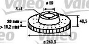 Тормозной диск 186744 VALEO PHC