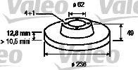 Тормозной диск 186714 VALEO PHC