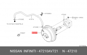 Усилитель тормозной системы 47210-AV721 NISSAN